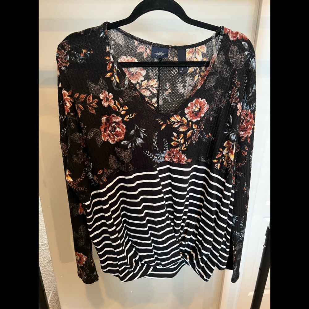 Daytrip floral and striped top